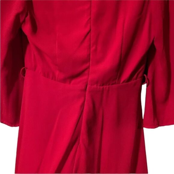 Forever 21 red flowy dress 3/4 sleeves. - Picture 6 of 8